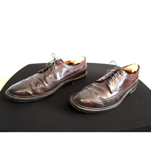VTG Florsheim Imperial 660254 Shell Cordovan Longwing Oxford Shoes 12 A Narrow - Picture 1 of 12